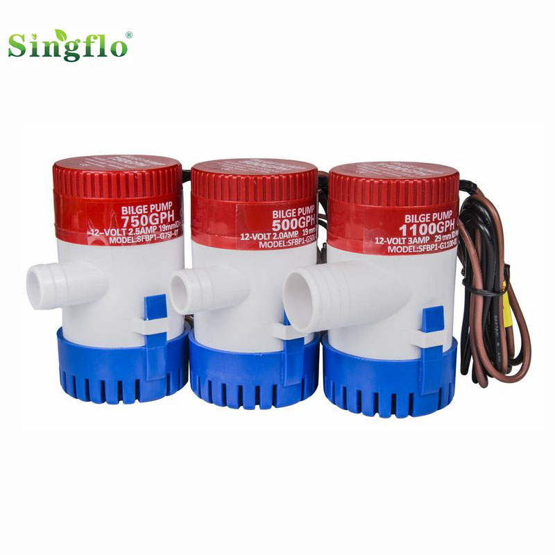 Singflo 1100gph bilge pump with float switch for boat marine