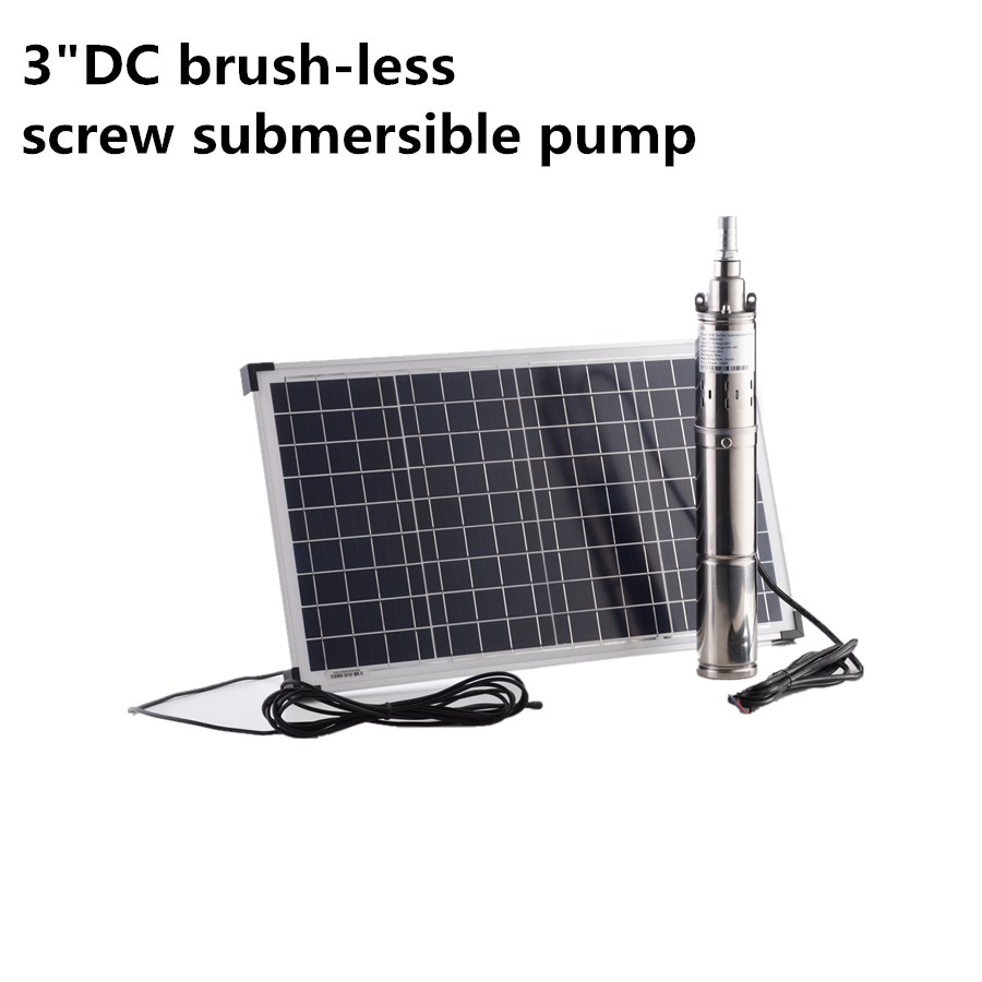 Singflo 3”600w 2T/H high flow DC brush-less screw submersible deep well solar water pump