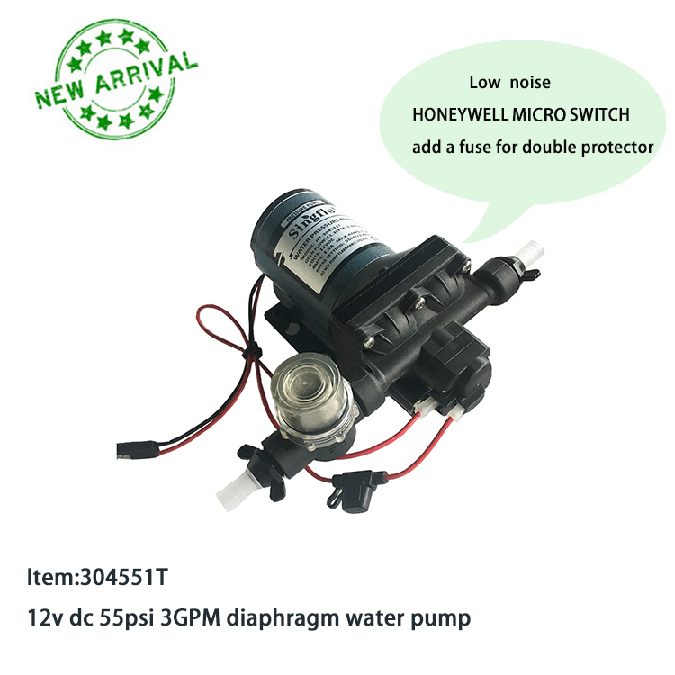 Singflo New 4 diaphragm pump 3GPM Flow with low noise